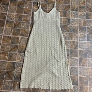 Hollister Light Sage Knit Midi Dress